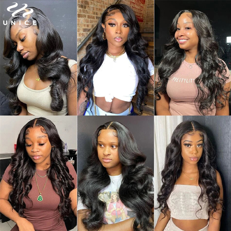 Unice Hair 8A Grade Body Wave Bundles 3/4 Bundles Deal 100% Human Hair Bundles Sew In Extensions Quick Weaves
