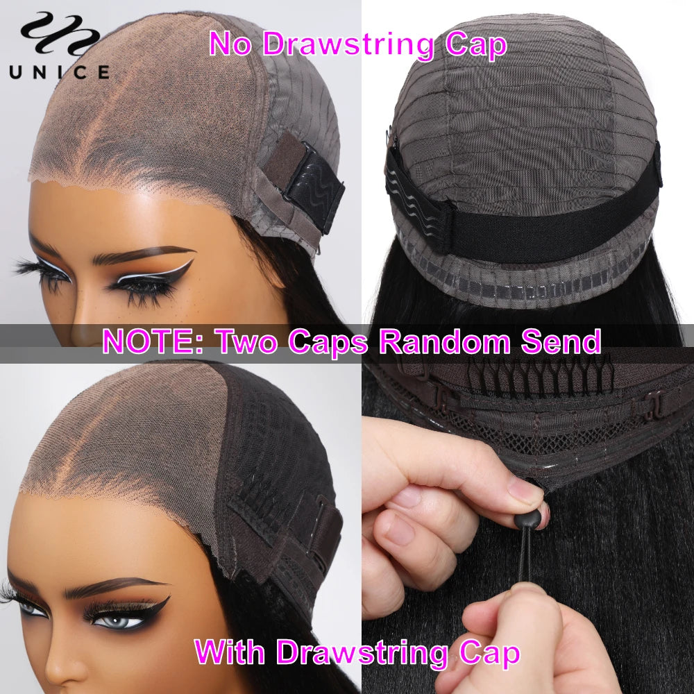 Balayage Body Wave Wig Upgraded Drawstring Cap 7x5 Pre Cut Pre Bleached Lace Front Human Hair Glueless Wig 150% Density