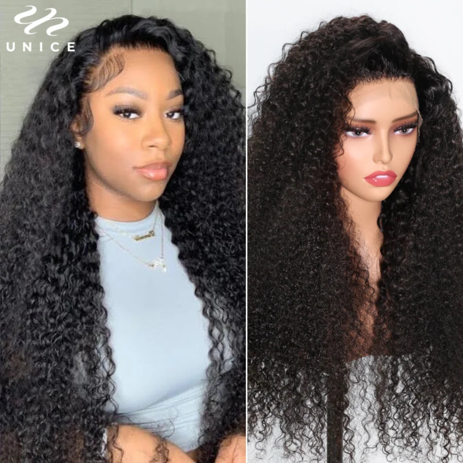250% Density 5x5 HD Lace Wig 13x4 HD Lace Frontal Wig Human Hair Deep Curly Lace Front Wig PrePlucked Full Wigs Luxury Wig