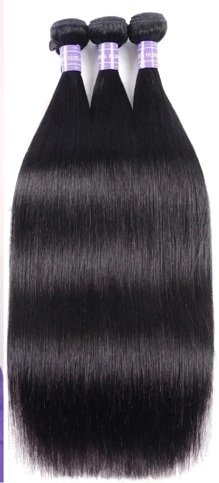 Unice Hair 8A Grade Straight Human Hair Bundles 3PCS Deal 100% Human Hair Natural Black Sew In Quick Weave Bundles Hair