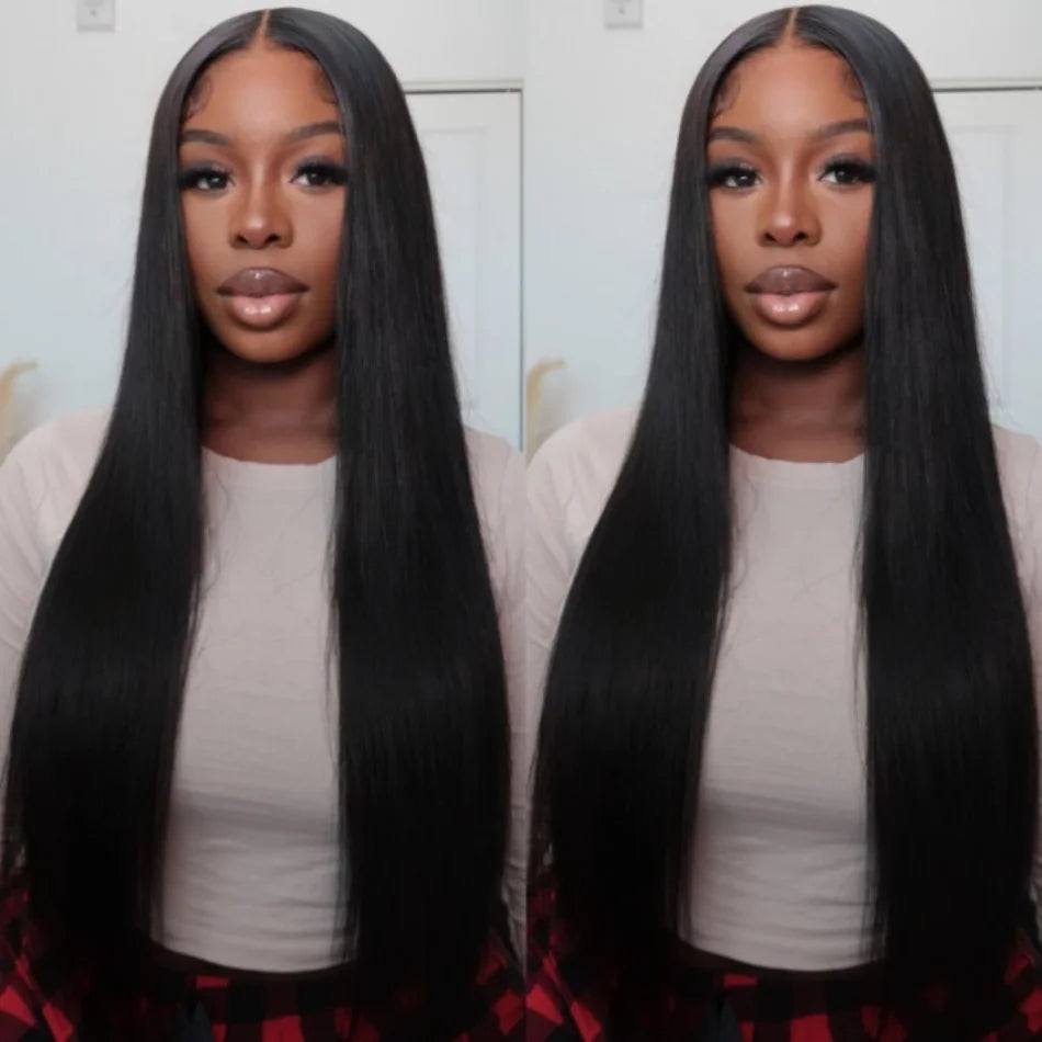 UNice Hair Bye Bye Knots Wig 7x5 Glueless Lace Straight Wig for Women Pre Bleached Knots Plucked Hairline Human Hair