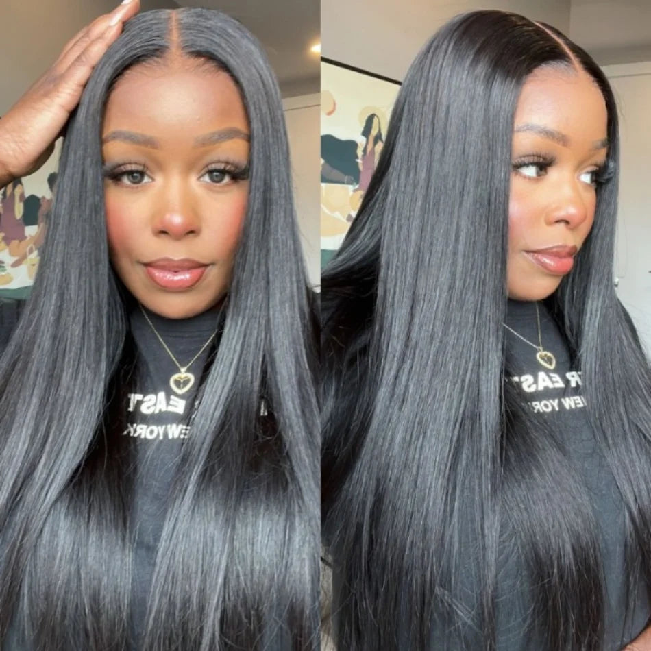UNice Hair Bye Bye Knots Wig 7x5 Glueless Lace Straight Wig for Women Pre Bleached Knots Plucked Hairline Human Hair