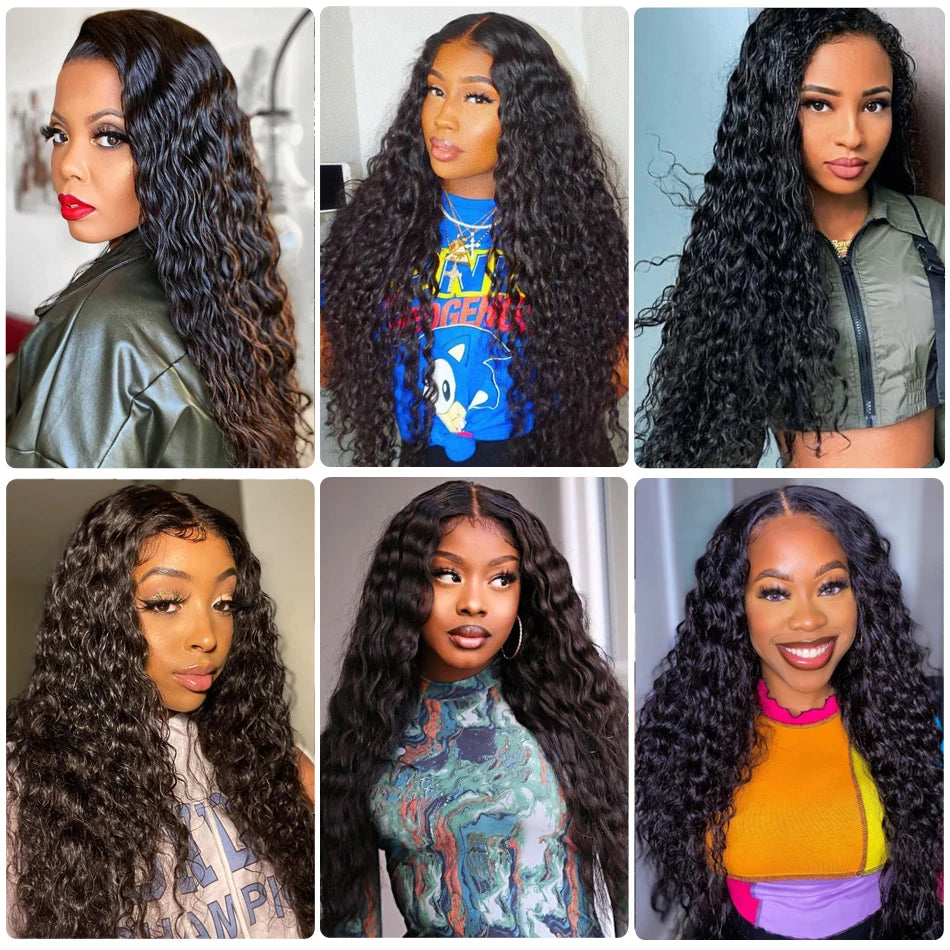 Unice Hair 1/3/4 Bundles Water Wave Peruvian Hair Weave Bundles Wavy Hair Extension 100% Remy Human Hair Water Wave